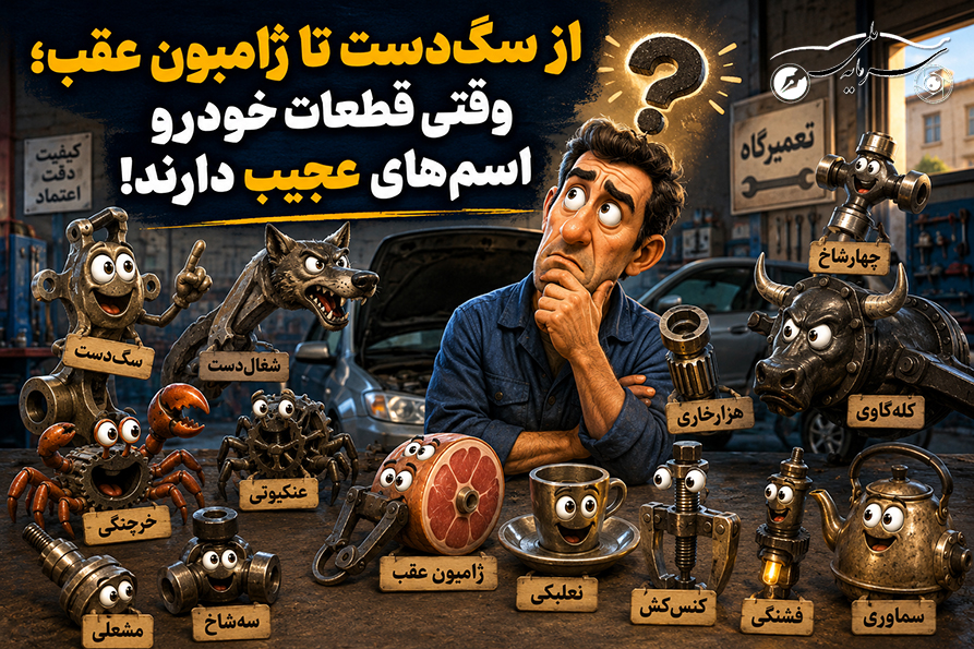 از سگ‌دست تا ژامبون عقب؛ وقتی قطعات خودرو اسم‌های عجیب دارند!